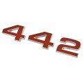 1972 Oldsmobile Cutlass/442/F85 442 GRILLE NUMERALS (3/SET) (RED) | EM2419T