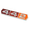 1967 Oldsmobile Cutlass/442/F85 442 EMBLEM ON TRUNK LID | EM2464T
