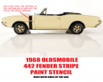 1968 Oldsmobile Cutlass/442/F85 442 FENDER STRIPE PAINT STENCIL KIT | DC1802T