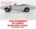 1968 Oldsmobile Cutlass/442/F85 442 FENDER STRIPE KIT LH & RH (BLACK) | DC1803T