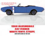 1968 Oldsmobile Cutlass/442/F85 442 FENDER STRIPE KIT LH & RH (WHITE) | DC1804T