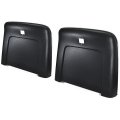 1971 Chevrolet Impala/Caprice/Bel Air PLASTIC BUCKET SEAT BACKS WITH CENTER BUTTON RELEASE HOLE - INJECTION MOLDED WITH MOLDED CHROME (BLACK) - PR | IN4391Z