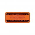 1962 Chevrolet Nova/Chevy II  oil filler cap decal (Dc0338) | DC1591N