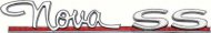 1964 Chevrolet Nova/Chevy II FRONT FENDER EMBLEM; WITH WHITE SS LETTERING; EACH; GM LICENSED | EM1975N