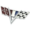 1965 Chevrolet El Camino FRONT FENDER EMBLEM (V- FLAGS) 327 / 409 MOTOR GM 3840318 - EA | 3840318