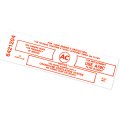 1965 Pontiac GTO/LeMans/Tempest TRI-POWER 389-421 POLICE AIR CLEANER SERVICE INSTRUCTIONS DECAL RED EACH | DT0456
