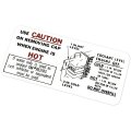 1966 Pontiac GTO/LeMans/Tempest  PONT CAUTION CLNG SYSTEM DEC  (DT0028) | DC1851G