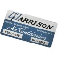 1965 Pontiac GTO/LeMans/Tempest HARRISON AIR CONDITIONING EVAPORATOR BOX DECAL EBA-70-65B EACH | DT0214
