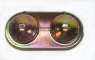 1973 Buick Skylark/GS/Regal/GN MASTER CYLINDER LID (GOLD CADMIUM PLATED) ALL DUAL OVAL WITHOUT DISC 2-5/8 X 5-1/4