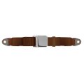 1971 Pontiac Full Size CHROME FLIP STYLE LAP BELT, BROWN (3005) 74