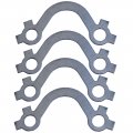 1974 Chevrolet Monte Carlo EXHAUST MANIFOLD FRENCH LOCKS 350 ENGINE (STAINLESS STEEL) 4 PIECE SET | EX2636C