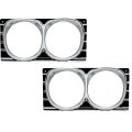 1967 Chevrolet Impala/Caprice/Bel Air HEADLAMP BEZEL (CHROME & BLACK) - PAIR | GH2820P