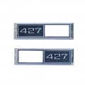 1968 Chevrolet El Camino FRONT MARKER LIGHT CHROME BEZELS (ENGINE SIZE 427) PAIR | XL5001C