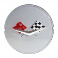 1959 Chevrolet Impala/Caprice/Bel Air SILVER CROSS FLAG EMBLEM - EA | WT4864P
