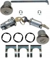 1965 Chevrolet Impala/Caprice/Bel Air GLOVEBOX, TRUNK & DOOR LOCK KIT - PEAR HEAD KEY180A | KL3548P