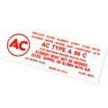 1959 Chevrolet Impala/Caprice/Bel Air 283-348 AIR CLEANER SERVICE INST DECAL (DC0436) | DC1716P
