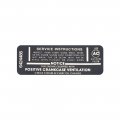 1966 Chevrolet Impala/Caprice/Bel Air 327 / 275HP Air Cleaner Service Instructions Decal (DC0718) | DC1797P