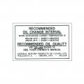 1971 Chevrolet Monte Carlo CANADA OIL CHANGE DECAL (DC0972) | DC2137C