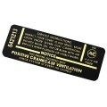 1966 Chevrolet Chevelle/Malibu 396/325 AIR CLNR SERVICE INST DECAL (DC0771) 6421213 | DC1944C