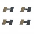1977 Buick Skylark/GS/Regal/GN H CAPS DECALS FOR HURST VINTAGE WHEEL CAPS  BLACK AND GOLD DECAL - SET OF 4 (THIS PRODUCT IS NOT MANUFACTURED BY, OR AFFILIATED WITH, HURST PERFORMANCE, INC. OR HURST SPINNERS) | WT6004Z