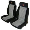 1987 Buick Skylark/GS/Regal/GN FRONT BUCKET SEAT COVERS GRAND NATIONAL (PALLEX CLOTH BLACK & GRAY) - PR | IN6444S