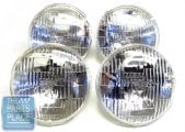 1972 Buick Skylark/GS/Regal/GN T-3 HEADLAMP SET OF 4 WITH CORRECT VERTICAL LINES IN T3 TRIANGLE (FOR 4 BULB SYSTEM) SALE!!! | GH7217Z