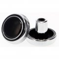 1970 Chevrolet El Camino VOLUME & TUNER RADIO KNOBS CHROME WITH BLACK CENTER (2 PIECES) SOLD AS A SET | RD5005C