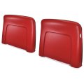 1971 Chevrolet Impala/Caprice/Bel Air PLASTIC BUCKET SEAT BACKS - INJECTION MOLDED WITH MOLDED CHROME (FITS 68 ALL & 69-72 RECLINING SEATS ONLY) RED - PR | IN4383Z