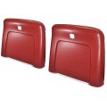 1971 Chevrolet Impala/Caprice/Bel Air PLASTIC BUCKET SEAT BACKS WITH CENTER BUTTON RELEASE HOLE - INJECTION MOLDED WITH MOLDED CHROME (RED) - PR | IN4393Z
