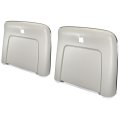 1971 Chevrolet Impala/Caprice/Bel Air PLASTIC BUCKET SEAT BACKS WITH CENTER BUTTON RELEASE HOLE - INJECTION MOLDED WITH MOLDED CHROME (OFF WHITE) - PR | IN5457Z