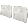 1971 Chevrolet Impala/Caprice/Bel Air PLASTIC BUCKET SEAT BACKS WITH CENTER BUTTON RELEASE HOLE - INJECTION MOLDED WITH MOLDED CHROME (WHITE) - PR | IN4395Z