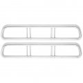 1967 Chevrolet Impala/Caprice/Bel Air TAIL LIGHT BEZELS (EXCEPT WAGON) CHROME WITH SILVER ACCENTS - PR | XL5861P