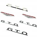 1967 Pontiac GTO/LeMans/Tempest EMBLEM KIT (GRILLE FENDER QUARTER TRUNK) - 1 GTO GRILLE EMBLEM, 2 6.5 FENDER EMBLEMS, 2 GTO QUARTER EMBLEMS AND 1 GTO TRUNK LID EMBLEM | EM6814G