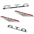 1968 Pontiac GTO/LeMans/Tempest EMBLEM KIT FACTORY ORIGINAL EMBLEMS (GRILLE FENDER TRUNK) - 1 GTO GRILLE EMBLEM, 2 6.5 FENDER EMBLEMS, AND 1 GTO TRUNK LID EMBLEM | EM6815G