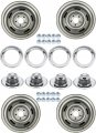 1995 Chevrolet Impala/Caprice/Bel Air 15-7 SILVER PAINTED RALLY WHEEL SET (INCLUDES 4 WHEELS, 4 