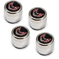 1980 Pontiac Firebird/TransAm STAINLESS SNOWFLAKE CENTER CAP AND RED BIRD EMBLEM REPLACEMENT INSERT GM 527077 - SET OF 4 | WT5523F