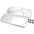 1968 Chevrolet Chevelle/Malibu CHROME ARM REST BACKING PLATE (PAIR) - MOUNT BEHIND THE ARM REST BASE. IN 1968 THEY EXTENDED SEVERAL INCHES IN FRONT OF THE BASE AND HAVE GROOVED ALUMINUM INSERTS. APPROXIMATELY 16