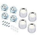 1970 Chevrolet El Camino SS CENTER CAP SET INCLUDES 4 CAPS, 4 RETAINERS, AND 8 SCREWS CORRECT DEEP STYLE CENTER FOR EMBLEM (EMBLEM NOT INCLUDED) - SET | WT9618Z