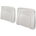 1971 Chevrolet Impala/Caprice/Bel Air PLASTIC BUCKET SEAT BACKS - INJECTION MOLDED WITH MOLDED CHROME (FITS 68 ALL & 69-72 RECLINING SEATS ONLY) WHITE - PR | IN4385Z