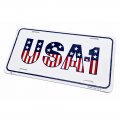 1965 Chevrolet Nova/Chevy II ACCESSORY LICENSE PLATE (WHITE BACKGROUND USA-1 IN RED, WHITE, BLUE FLAG DESIGN) | BK9870Z