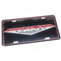 1977 Pontiac GTO/LeMans/Tempest ACCESSORY LICENSE PLATE (BLACK BACKGROUND WITH RED OUTLINE & 6.5 LITRE EMBLEM) | BK10112G