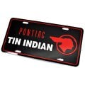 1997 Pontiac Firebird/TransAm ACCESSORY LICENSE PLATE (BLACK BACKGROUND WITH RED OUTLINE WITH PONTIAC TIN INDIAN) | BK10113Z