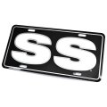 1978 Chevrolet Monte Carlo ACCESSORY LICENSE PLATE (BLACK BACKGROUND WITH SS IN WHITE) | BK9949Z