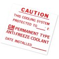 1972 Chevrolet Monte Carlo DEALER INSTALLED ANTIFREEZE DECAL (DC0462) MADE IN THE USA | DC2319C