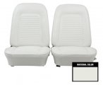 1969 Pontiac Firebird/TransAm PRE-ASSEMBLED STANDARD BUCKET SEATS IN WHITE - PAIR | IN10105F