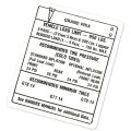 1969 Pontiac Grand Prix 69-UP TIRE PRESSURE DECAL GRAND PRIX EACH | DT0350