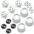 Chevrolet El Camino SS CENTER CAP SET INCLUDES: 4 CAPS, 4 SS EMBLEMS, 4 RETAINERS, AND 8 SCREWS CORRECT DEEP STYLE CENTER FOR EMBLEM - SET | WT9511C