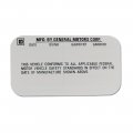 1976 Buick Skylark/GS/Regal/GN DOOR JAMB VIN / CERTIFICATION WHITE DECAL with CLEAR OVERLAY (GM # 354048) | DC5183Z