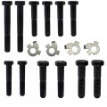 1967 Pontiac Firebird/TransAm RAM AIR LONG BRANCH EXHAUST MANIFOLD BOLT KIT - FOR LONG BRANCH EXHAUST MANIFOLDS WITH 400 OR 428 RAM AIR AND HO MOTOR. KITS CONSISTS OF 12 BOLTS IN THE PROPER LENGTH AND 4 LOCK TABS | EX11238F