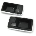 1980 Pontiac Grand Prix 69-UP STANDARD DOOR HANDLE ESCUTCHEON (THICK CHROME EDGE) BLACK - PAIR (76-77 ASTRE / 76-79 VENTURA / 76-80 SUNBIRD) | IN12339F